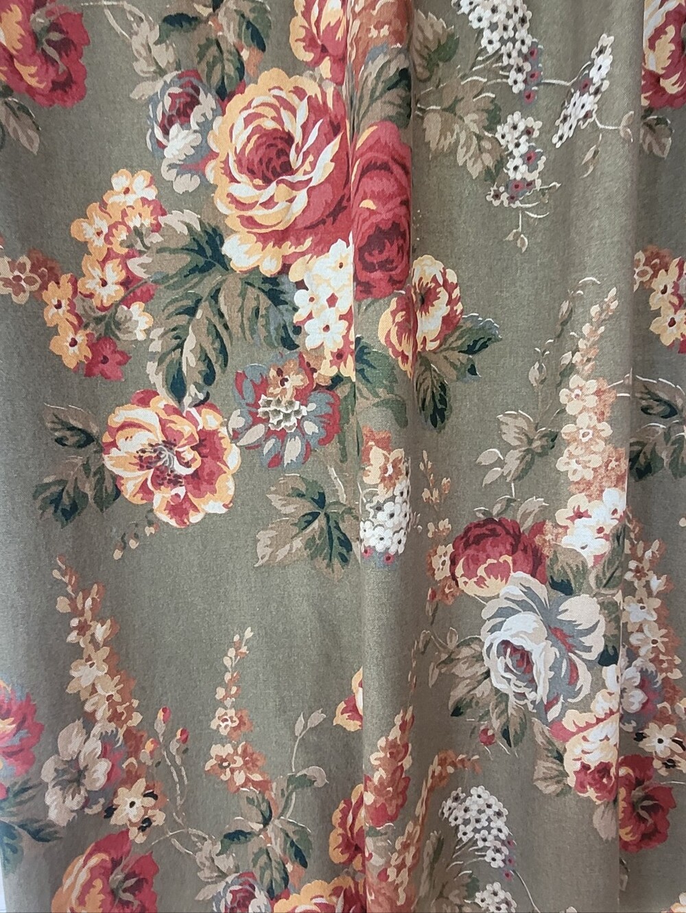 Vintage Retro Draperies 90's Floral
